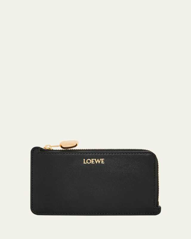 Pebble Zip Leather Card Holder